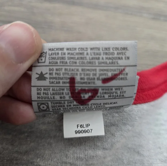 Nike Classic Ringer Big Logo Y2K Short Sleeve Mens Tee Size Large Grey Red - Picture 8 of 10